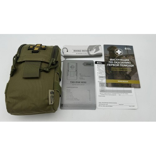 Военная тактическая аптечка RHINO RESCUE IFAK TRD MINI 11в1 в Ельце