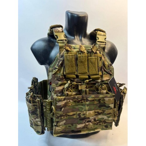 Жилет (плитник быстросъёмный YAKEDA original /разгрузка)2 с подсумками на спине в Ельце