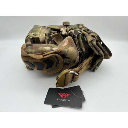 Пояс разгрузочный YAKEDA тактический с подсумками в Ельце