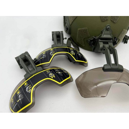 Откидные флип очки с кронштейном на шрауд для тактического шлема в Ельце