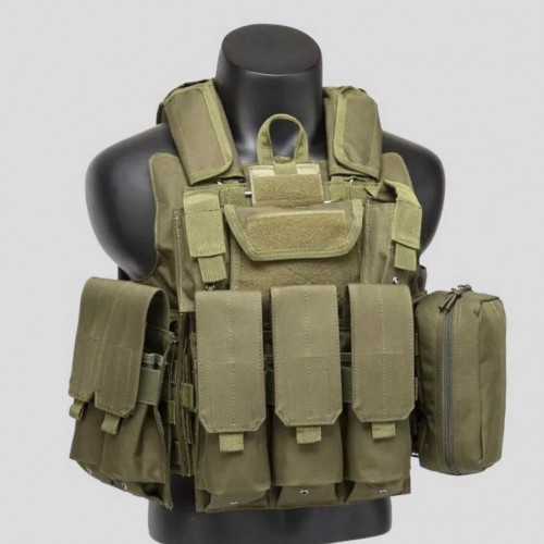 Тактический разгрузочный жилет «5 / пять карманов» с подсумками Tactical Molle Plate Carrier для съемных бронепластин в Ельце