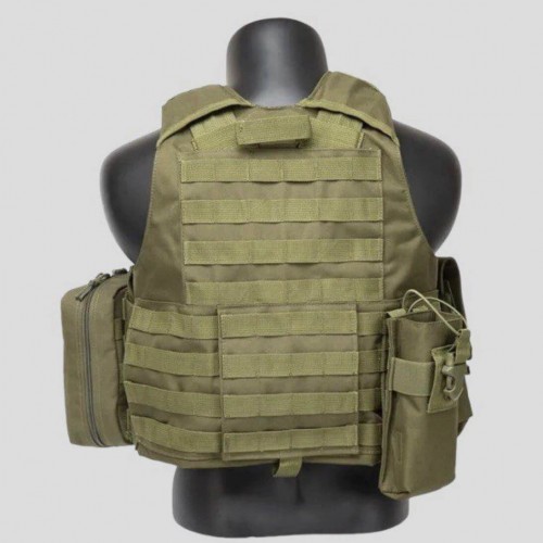 Тактический разгрузочный жилет «5 / пять карманов» с подсумками Tactical Molle Plate Carrier для съемных бронепластин в Ельце