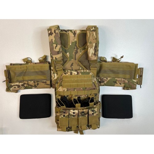 Жилет (плитник быстросъёмный/разгрузка) с возможностью установки боковых плит или боковых баллистических пакетов в Ельце